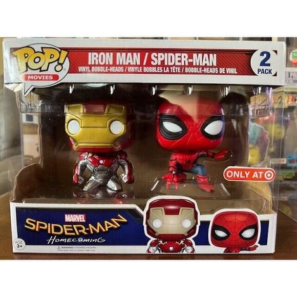 Funko Pop! Iron Man Spider-Man 2 Pack Spider-Man Homecoming Target Exclusive - Picture 2 of 7
